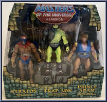 Stratos / Trap Jaw / Prince Adam from Masters of the Universe - Classics - Multi-Packs manufactured by Mattel [Front]