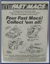 Birder, the Early Bird Sun Cruiser from McDonald's - Fast Macs manufactured by ERTL [Back]