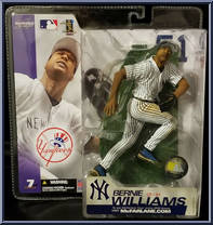 Bernie Williams (White Jersey) from McFarlane's Sports Picks - MLB - Series  7 manufactured by McFarlane [Front]
