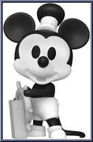 Mickey Mouse (Steamboat) (Black & White) Action Figure
