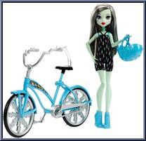 Boltin' Bicycle & Frankie Stein from Monster High - Playsets manufactured by Mattel [Loose]