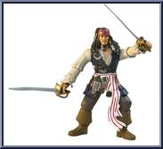Battlers: Jack Sparrow (Ultimate) from Pirates of the Caribbean - At World's End - 7" Figures manufactured by Zizzle [Loose]