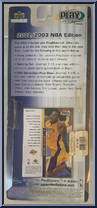 Kobe Bryant (Yellow) from Play Makers - NBA - 2002 / 2003 manufactured by Upper Deck [Back]