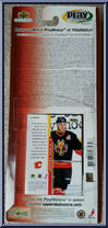 Jarome Iginla from Play Makers - NHL - 2002 / 2003 manufactured by Upper Deck [Back]
