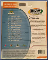Mike Modano from Play Makers - NHL - 2001 / 2002 manufactured by Upper Deck [Back]