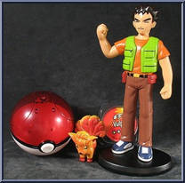Vulpix #37 / Trainer Brock from Pokemon - Trainers manufactured by Hasbro [Loose]