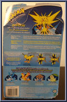 Zapdos from Pokemon - Johto League Champion manufactured by Hasbro [Back]