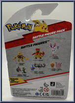 Pikachu / Charmander from Pokemon - Battle Figure Packs manufactured by Jazwares [Back]
