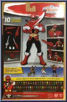 Armored Super Mega Red Ranger from Power Rangers Super Megaforce - Armored manufactured by Bandai [Back]