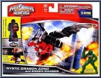 Mystic Dragon Zord and Green Ranger from Power Rangers Super Megaforce - Zords manufactured by Bandai [Front]