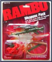Weapons Pack Assortment from Rambo - Weapons manufactured by Coleco [Front]