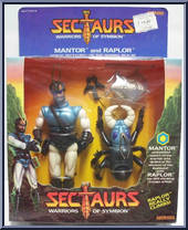 Mantor and Raplor from Sectaurs - Beasts manufactured by Coleco [Front]
