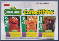 Elmo / Zoe / Baby Bear from Sesame Street - PVC manufactured by Tyco [Back]