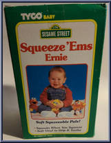 Ernie from Sesame Street - Squeeze 'Ems manufactured by Tyco [Back]