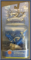Power Blue Trigger Happy from Skylanders - SuperChargers - Basic Series manufactured by Activision [Front]