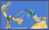 Spider-Man vs. Sandman (Spider Launching Attack!) from Spider-Man 3 - Movie - Webworld manufactured by Hasbro [Loose]