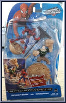 Spider-Man vs. Sandman (Spinning Sandstorm Attack!) from Spider-Man 3 - Movie - Webworld manufactured by Hasbro [Front]