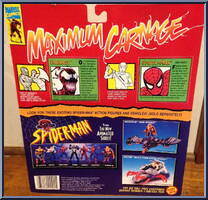 Carnage vs. Spider-Man (Web Racer) from Spider-Man - Maximum Carnage manufactured by Toy Biz [Back]