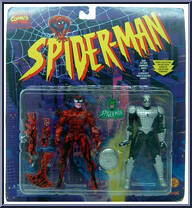 Carnage & Spider-Man (Spider-Armor) from Spider-Man - Canadian 2-Pack - Series 1 manufactured by Toy Biz [Front]