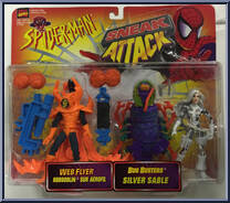Hobgoblin and Silver Sable from Spider-Man - Canadian 2-Pack - Sneak Attack manufactured by Toy Biz [Front]