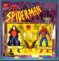 Morbius & Spider-Man (Web Cannon) from Spider-Man - Canadian 2-Pack - Series 2 manufactured by Toy Biz [Front]