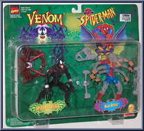 Venom vs. Spider-Man - Spider-Carnage and Man-Spider from Spider-Man - Canadian 2-Pack - Venom vs. Spider-Man manufactured by Toy Biz [Front]