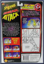 Spider-Man (Web Trap Catcher) from Spider-Man - Flip 'N Trap manufactured by Toy Biz [Back]