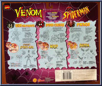 Venom The Symbiote and Spider-Man (Cybersect) from Spider-Man - Canadian 2-Pack - Venom vs. Sneak Attack manufactured by Toy Biz [Back]