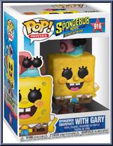 SpongeBob SquarePants (with Gary) from Spongebob Squarepants - Pop! Vinyl Figures manufactured by Funko [Front]