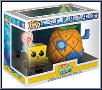 Spongebob with Gary & Pineapple House from Spongebob Squarepants - Pop! Towns manufactured by Funko [Front]