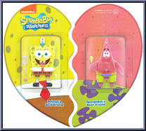 Spongebob & Patrick (BFF) (Glitter) from Spongebob Squarepants - ReAction Figures manufactured by Super7 [Front]