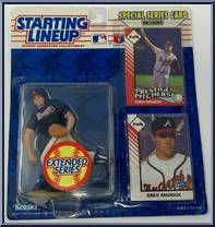 Greg Maddux (Extended) from Starting Lineup - Baseball - 1993 Series manufactured by Kenner [Front]