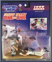 Chipper Jones / Larry Walker from Starting Lineup - Baseball - One on One - 1999 manufactured by Kenner [Front]