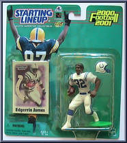 Edgerrin James from Starting Lineup - Football - 2000 Series manufactured by Kenner [Front]