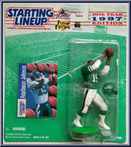 Keyshawn Johnson from Starting Lineup - Football - 1997 Series manufactured by Kenner [Front]