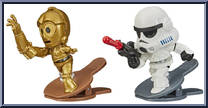 C-3PO vs Trooper from Star Wars - Battle Bobblers - Basic Series manufactured by Hasbro [Loose]
