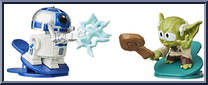 R2-D2 vs Yoda from Star Wars - Battle Bobblers - Basic Series manufactured by Hasbro [Loose]