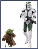 Yoda & Clone Commander Gree (Clones of the Republic) from Star Wars - Black Series (2020) - Clone Wars manufactured by Hasbro [Loose]