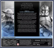 Yoda & Clone Commander Gree (Clones of the Republic) from Star Wars - Black Series (2020) - Clone Wars manufactured by Hasbro [Back]