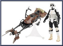 Speeder Bike with Biker Scout from Star Wars - Black Series - Blue - 6" Scale manufactured by Hasbro [Loose]
