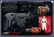 Rey's Speeder (Jakku) (with Rey) from Star Wars - Black Series - Red - 6" Scale - Vehicles manufactured by Hasbro [Front]