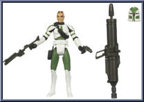 Commander Gree from Star Wars - Clone Wars (2008) - White / Red Cards manufactured by Hasbro [Loose]