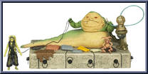 Jabba's Throne (with Oola) from Star Wars - Clone Wars (2008) - Playsets manufactured by Hasbro [Loose]