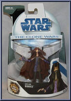 Jar Jar Binks from Star Wars - Clone Wars (2008) - White / Blue Cards manufactured by Hasbro [Front]