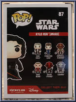 Kylo Ren (Unmasked) from Star Wars - Force Awakens - Pop! Vinyl Figures manufactured by Funko [Back]