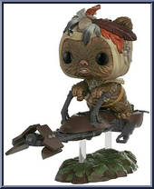Ewok with Speeder Bike (Movie Moments) from Star Wars - Pop! Vinyl Figures manufactured by Funko [Loose]