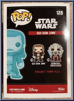 Qui Gon Jinn (Hologram) (Glows in the Dark) from Star Wars - Pop! Vinyl Figures manufactured by Funko [Back]