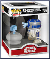 R2-D2 and Princess Leia Hologram (Deluxe) from Star Wars - Pop! Vinyl Figures manufactured by Funko [Front]