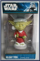 Yoda (Holiday) from Star Wars - Wobblers manufactured by Funko [Front]