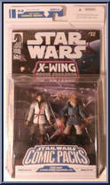 Wedge Antilles / Borsk Fey'lya (X-Wing Rogue Squadron) from Star Wars - Legacy Collection - Comic Packs - Blue / White Packaging manufactured by Hasbro [Front]